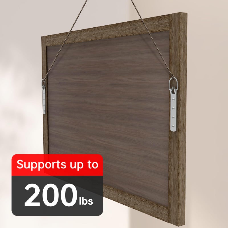 appacare قطعتان من شماعات الصور شديدة التحمل، شماعة كبيرة على شكل حرف D لتعليق إطار الصورة، مجموعة تعليق الصور - Image 5